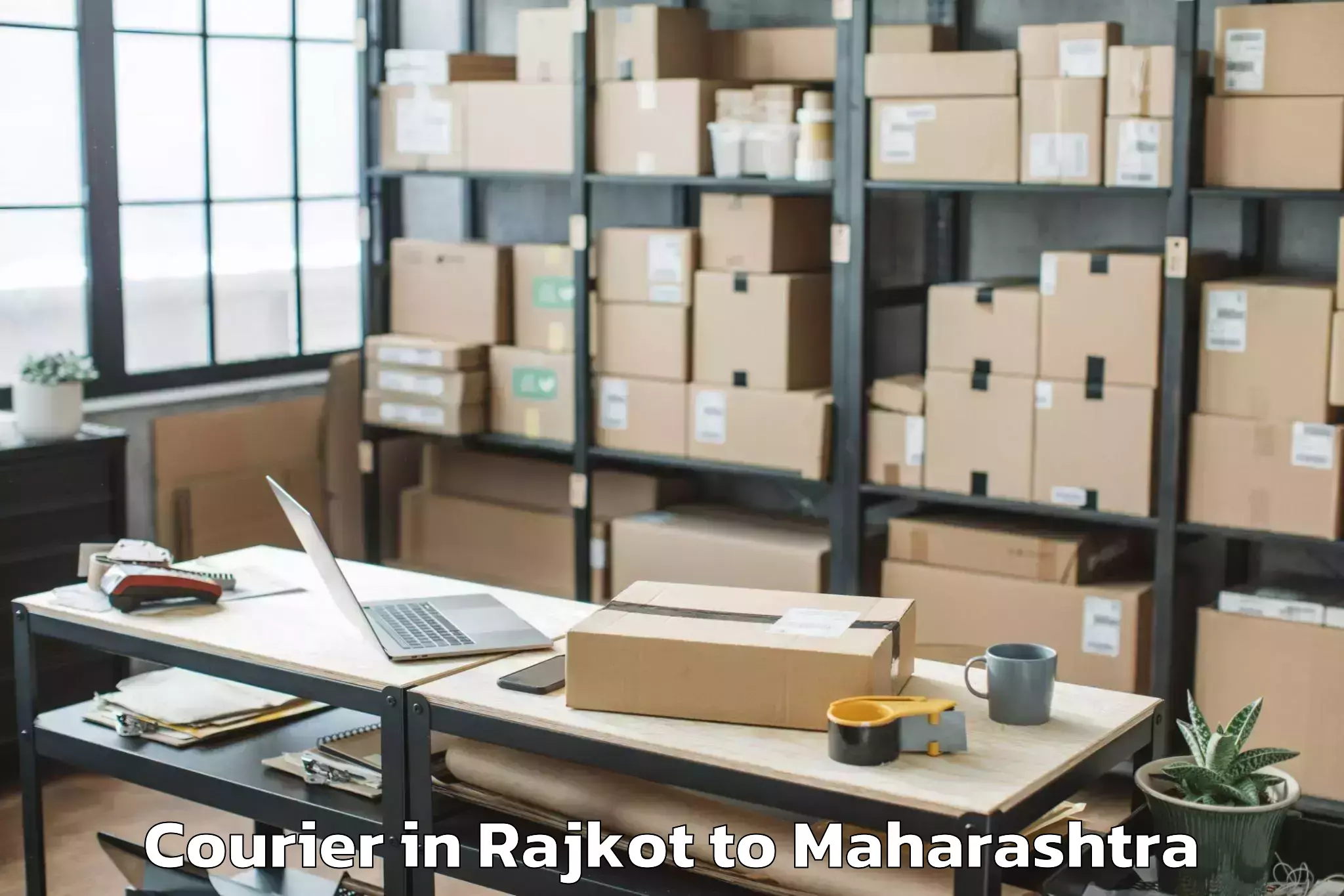 Trusted Rajkot to Osmanabad Airport Omn Courier